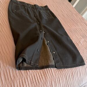 French designer midi skirt